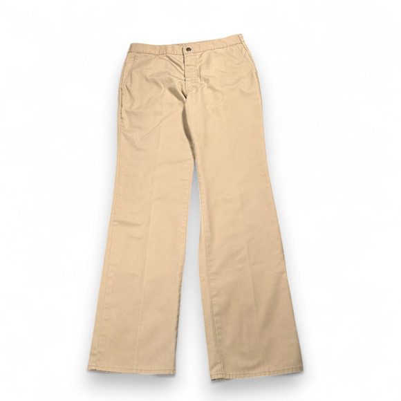 Vintage Lee Pants Mens 32x32 Brown Relaxed Fit Workwear Talon USA Union Made 70s - Picture 1 of 10
